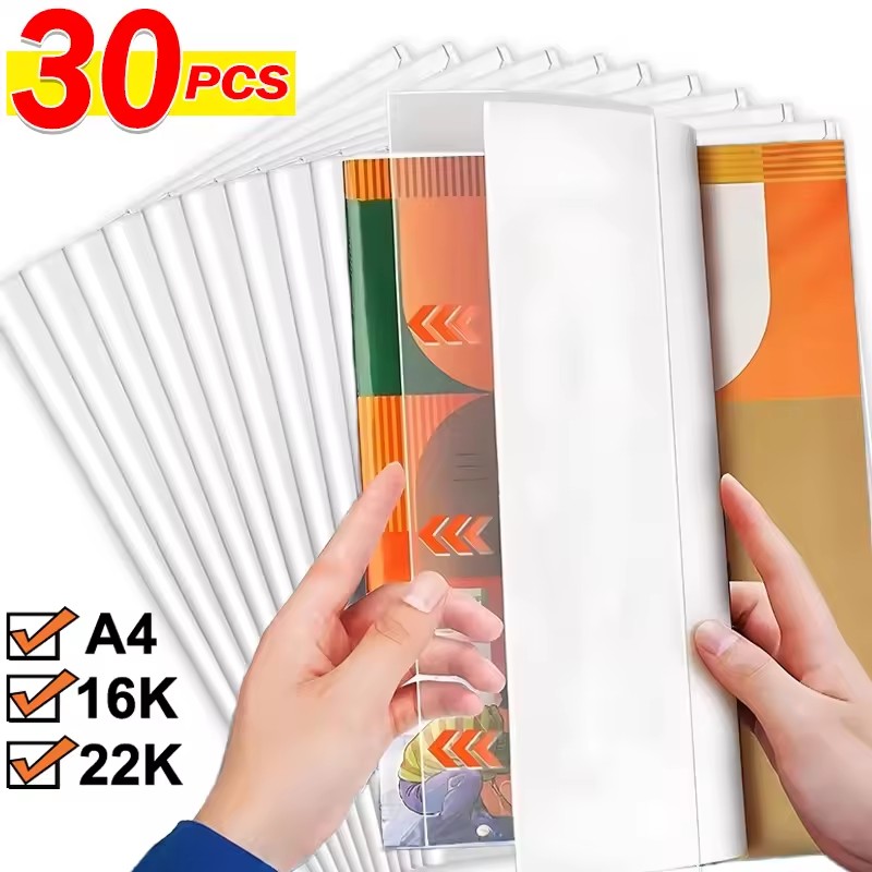 Laptop Sleeve - ปกสมุดใสแบบมีกาวในตัว ขนาด A4/16K/22K จำนวน 10/30 ชิ้น