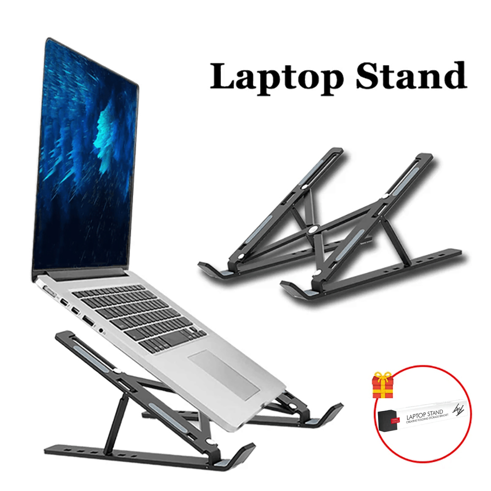 Laptop Cooling Pad - ขาตั้งแล็ปท็อปแบบพกพา ขาตั้งโน้ตบุ๊กแบบพับได้ ปรับระดับได้ ที่วางจอคอมพิวเตอร์ สำหรับ Macbook