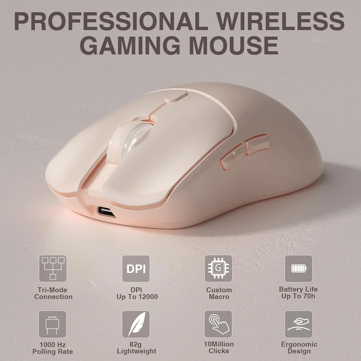Laptop Mouse - AULA SC580X ไตร-โหมดเมาส์เกมมิ่งไร้สาย 12000DPI PAW3325 500mAh
