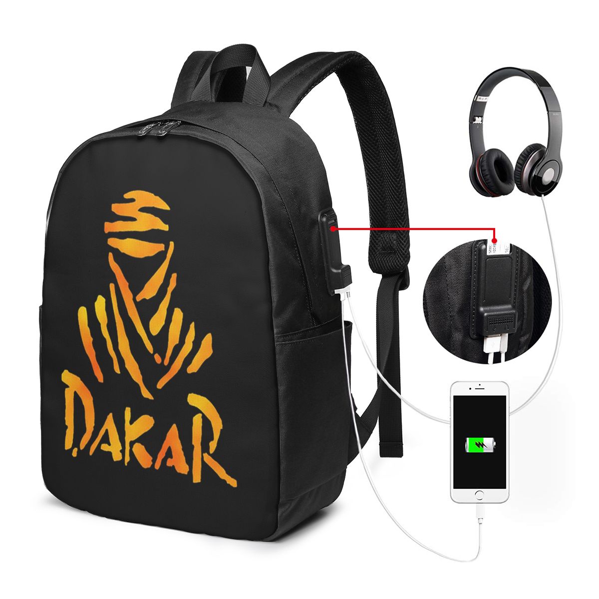 Laptop Bag - ดาการ์ แรลลี่กระเป๋าเป้สะพายหลังสำหรับมอเตอร์ไซค์ กระเป๋าใส่โน๊ตบุ๊ค กระเป๋าคอมพิวเตอร์ กระเป๋านักเรียน กระเป๋าสะพายแล็ปท็อปสำหรับผู้ชายผู้หญิง