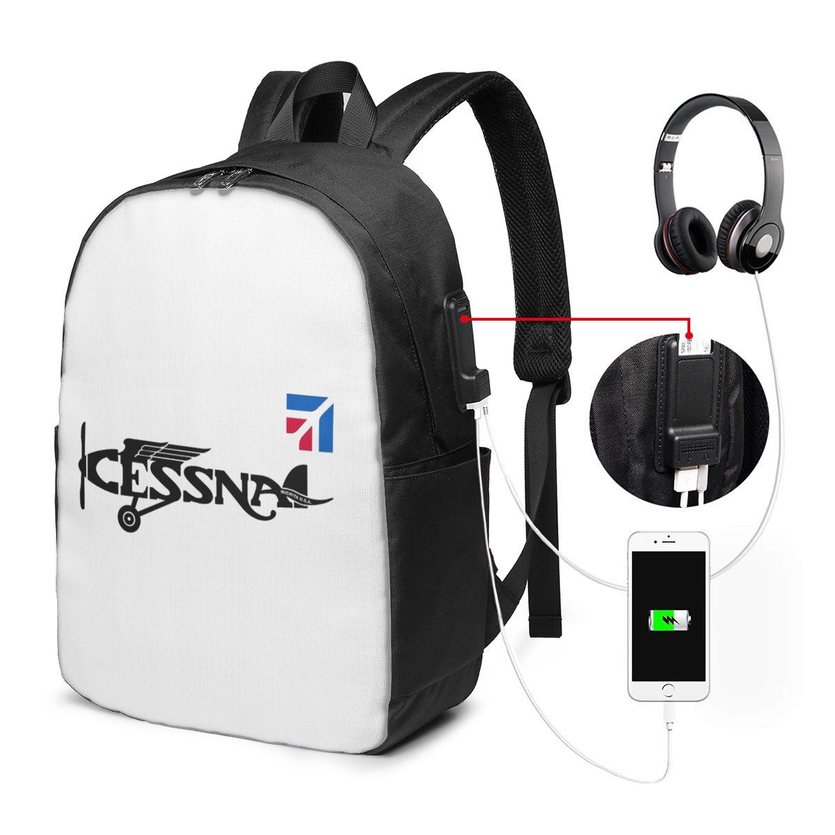 กระเป๋าเป้สะพายหลังโลโก้เซสนาก - Laptop Bag บทวิจารณ์และราคา