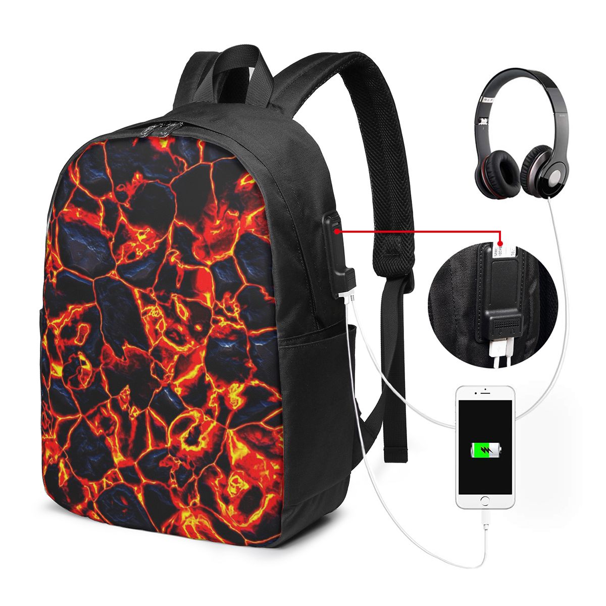 กระเป๋าเป้สะพายหลังลายภูเขาไฟล - Laptop Bag บทวิจารณ์และราคา