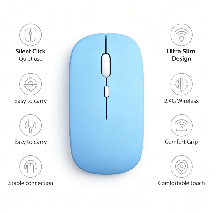 เมาส์ไร้สาย HTMCK ที่รองรับบลู - Laptop Mouse บทวิจารณ์และราคา