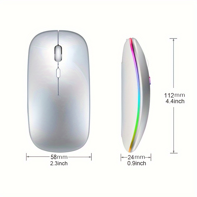 เมาส์ไร้สาย RGB ชาร์จ USB 2.4G - Laptop Mouse บทวิจารณ์และราคา
