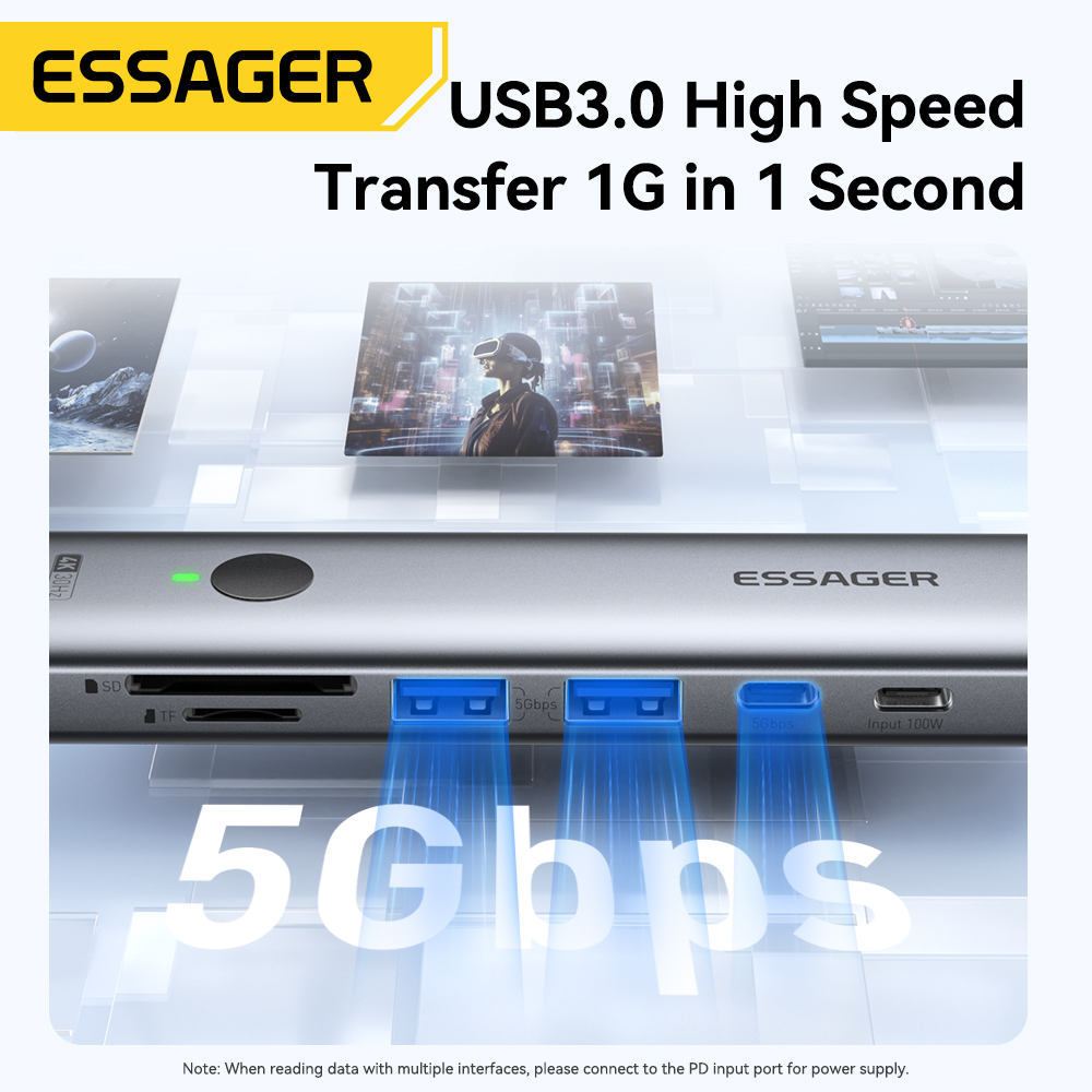 Essager USB C HUB 4K 7-in-1 ปร - Usb C Hub บทวิจารณ์และราคา