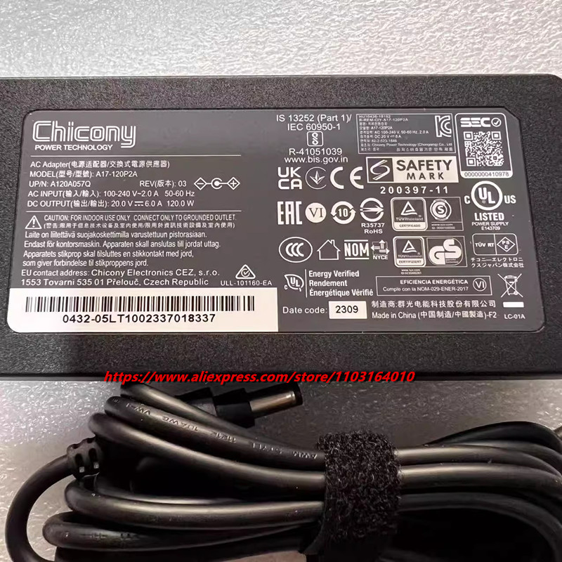 อะแดปเตอร์ AC แท้ Chicony 120W - Laptop Charger บทวิจารณ์และราคา